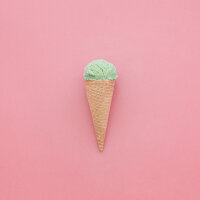 Eigenwilliges Glas-Messer PaleGreen L